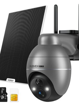 4G LTE Cellular Wireless PTZ Security Camera with Solar Panel & 128G Micro SD Card MUBVIEW G9