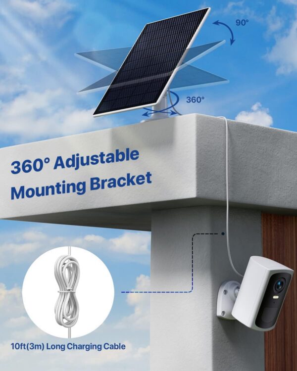 3W Solar Panel with Eco-Friendly and Non-Stop Power for Outdoor Security Camera SPQ5